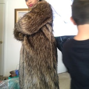 Faux fur coat
